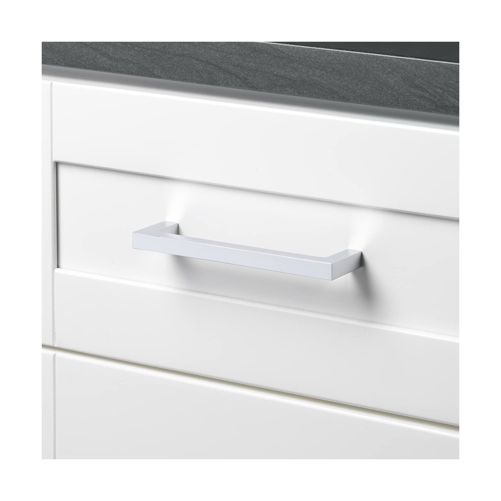 GlideRite Hardware 21683-128-PC-50 Solid Square Slim Cabinet Bar Pulls, 50 Pa...