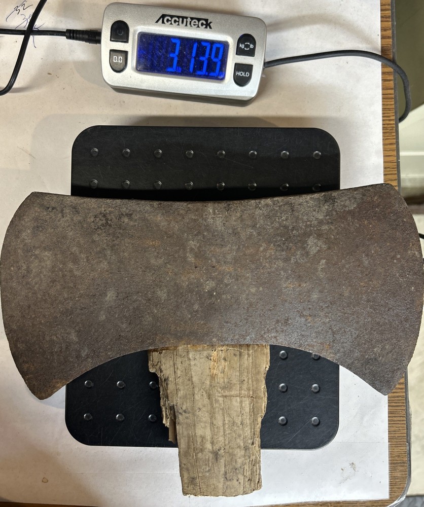 Vintage Old 3+ Lbs Double Bit Axe Head Unmarked