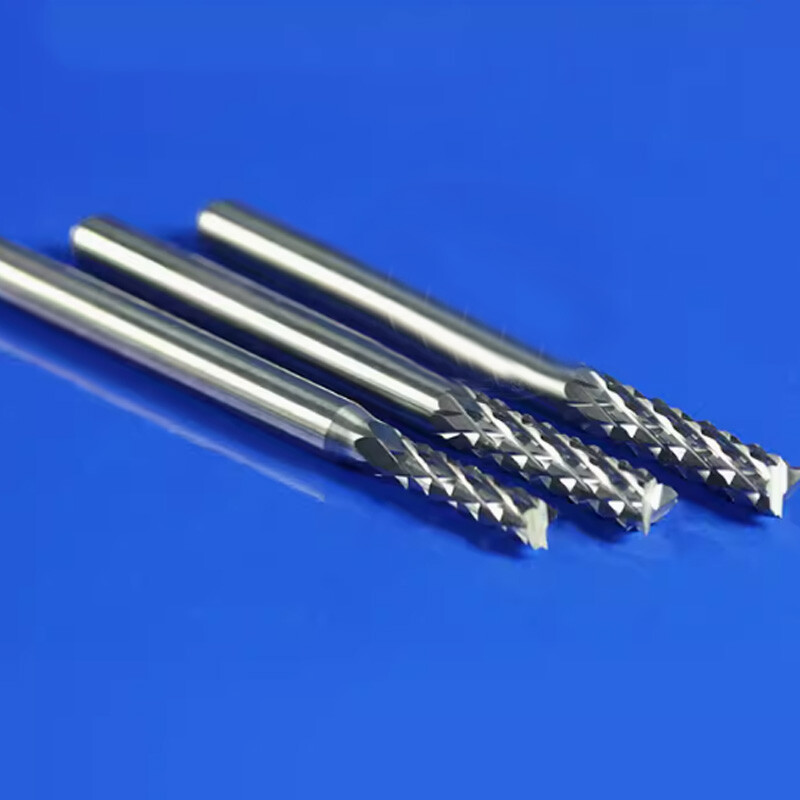 10Pcs Ø 0.6mm-3.175mm Micro Solid Carbide PCB Engraving Bit Corn End Mill Cutter