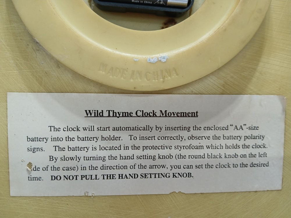Wild Thyme Wall Clock