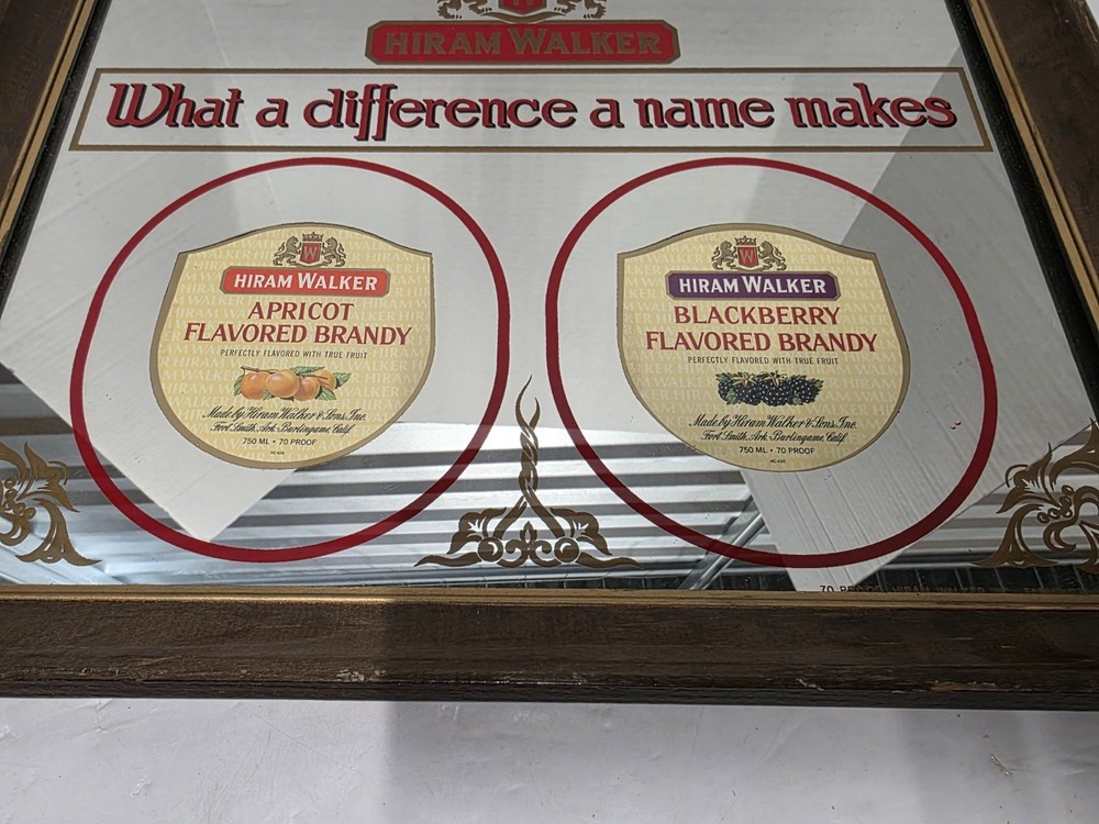 HIRAM WALKER WHAT A DIFFERENCE A NAME MAKES MIRROR