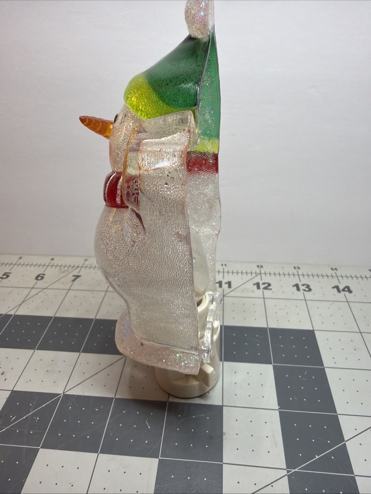 Christmas Snowman Glitter Globe Wall Plug Night Light Works