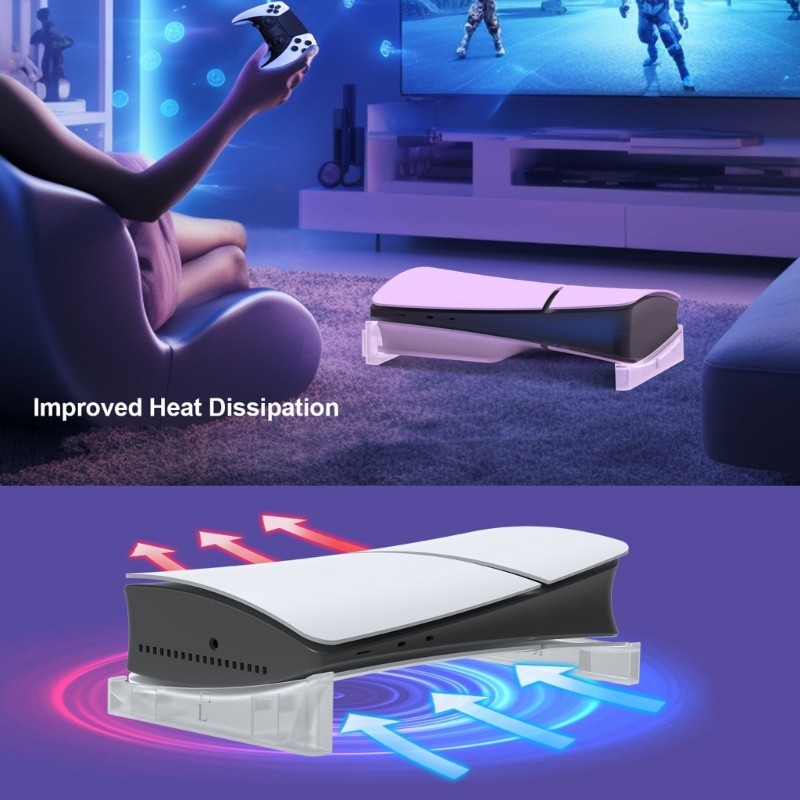 Clear ABS Stand Desktop Support Hold Clear Rack Lightweight for Game Consoles