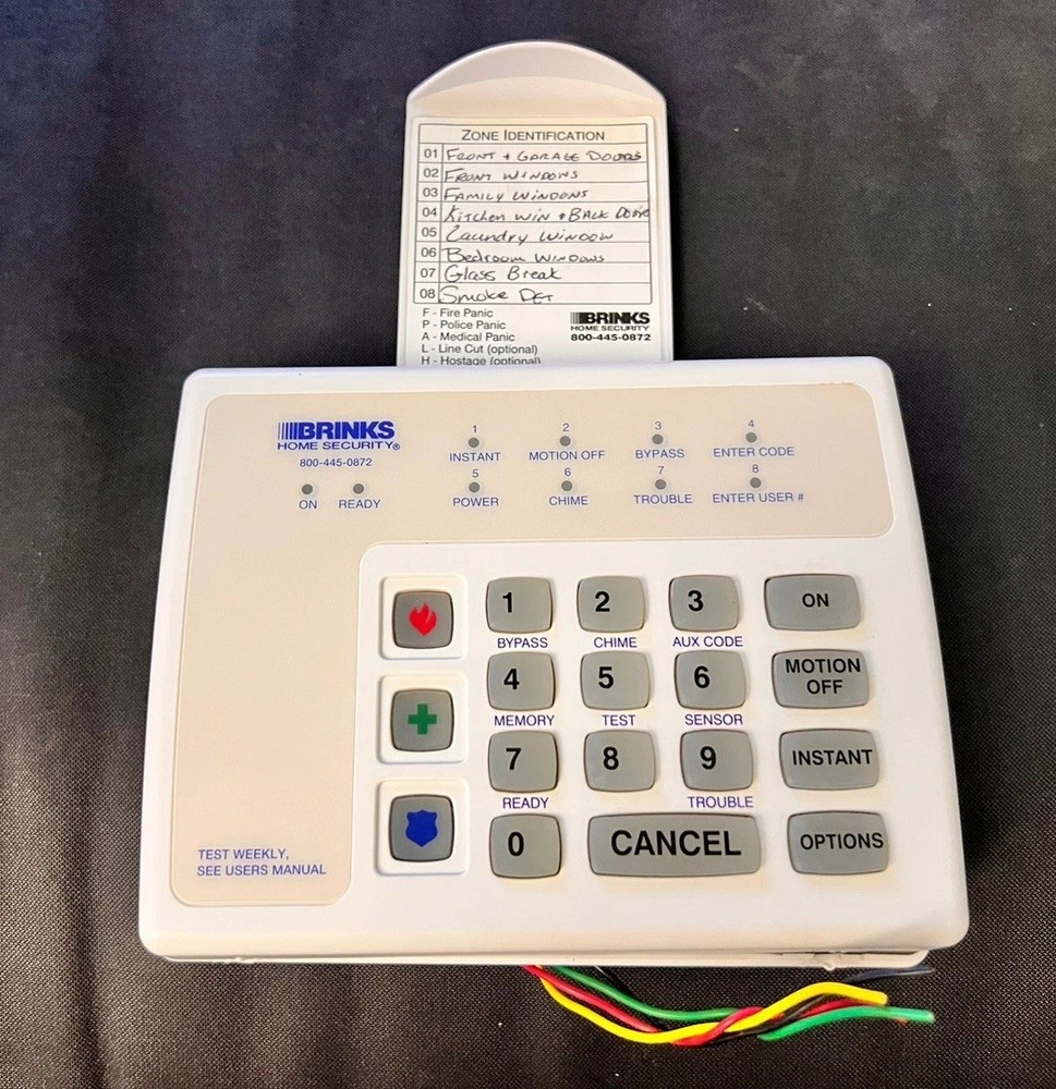 Brinks Alarm Home Security System Panel Only AF-4820