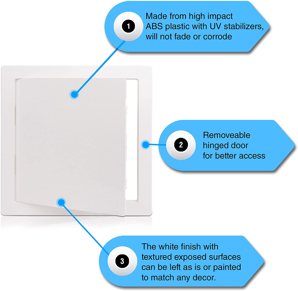 Access Panel For Drywall Wall Access Panel 12 X 12 Durable Plastic White NEW