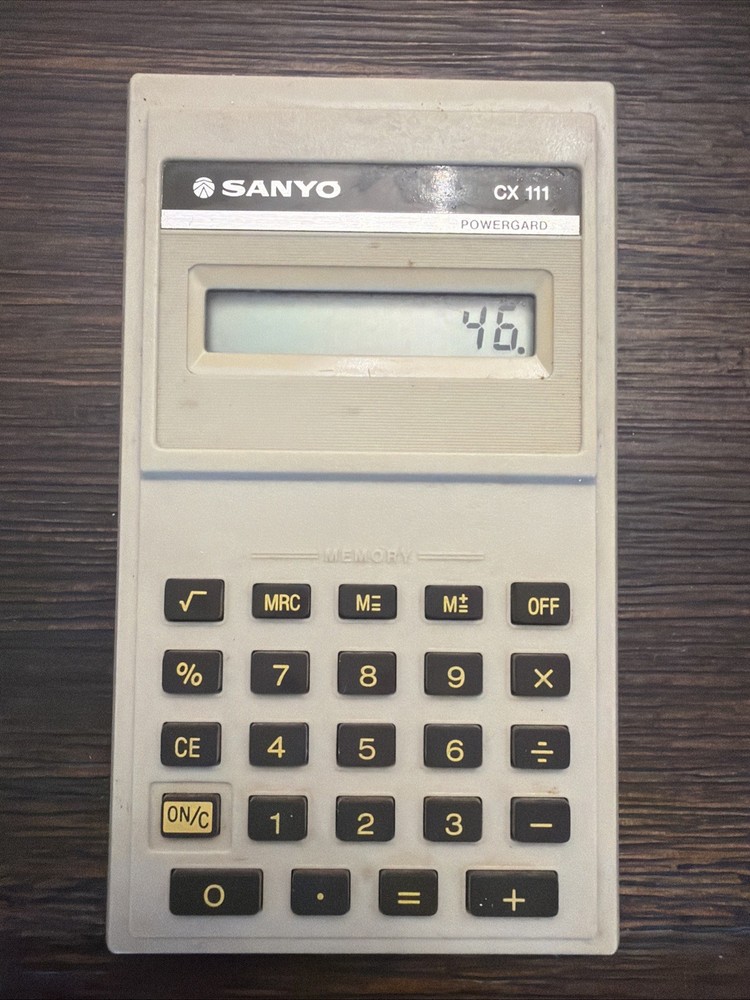 Vintage Sanyo CX111 Calculator Working