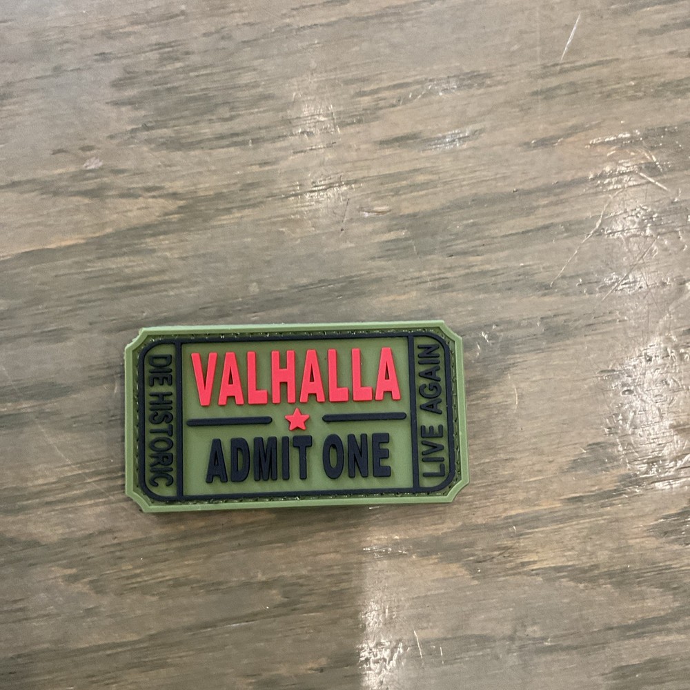 Ticket to Valhalla PVC Patch Hook & Loop Uniform Waterproof