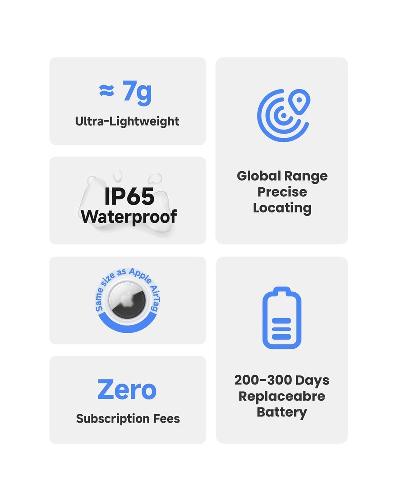 LiTag Duo - Tracker Tag for iOS and Android, Bluetooth Tracking Tag/Key Finde...