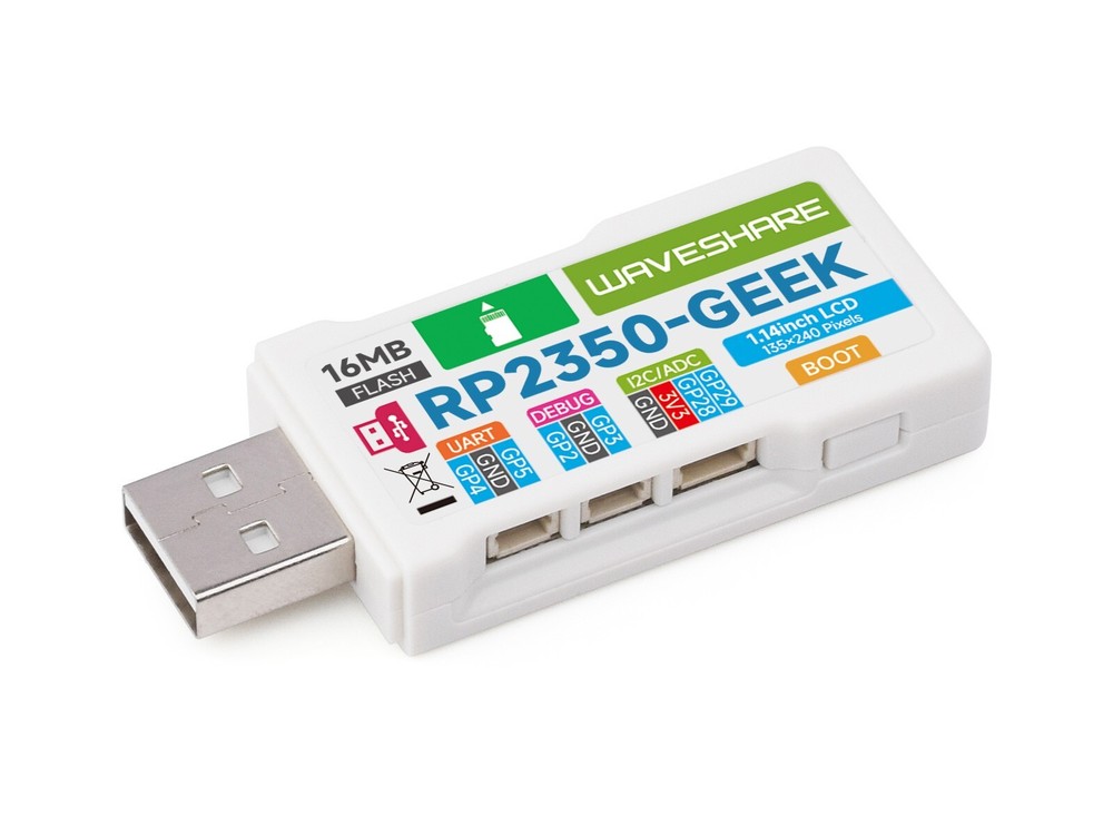 Waveshare RP2350-GEEK Development Board Based On RP2350 Microcontroller 1.14inch