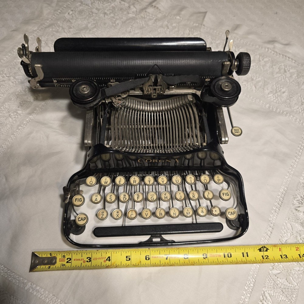 Corona 3 Antique Folding Typewriter With Case