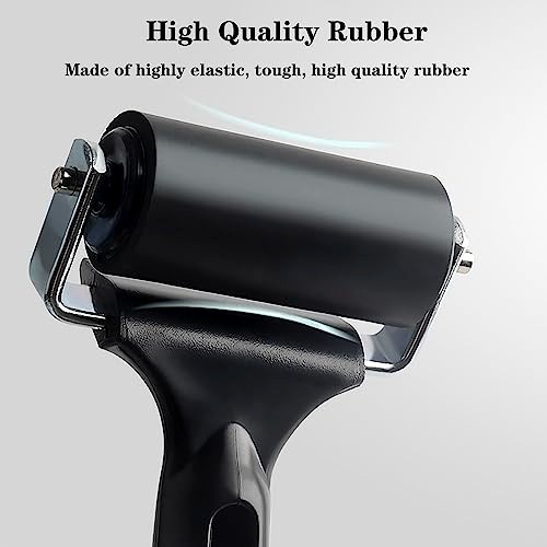 Soft Rubber Brayer Rollers for Crafting & Printmaking - 4 Pack (2.4", 4", 6") +