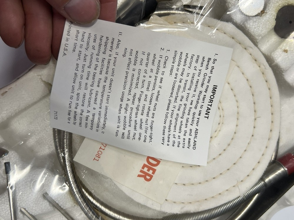 Ashland Bench Grinder Accessory Kit Vintage