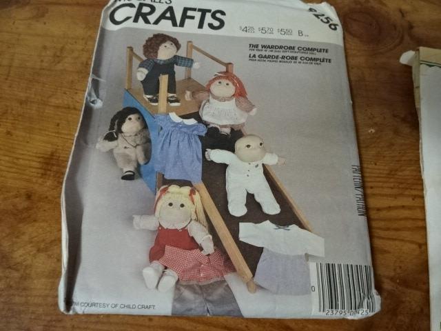 2 Doll Clothes patterns-Cabbage Patch/Soft Sculpture-Butterick3270&McCall#9256