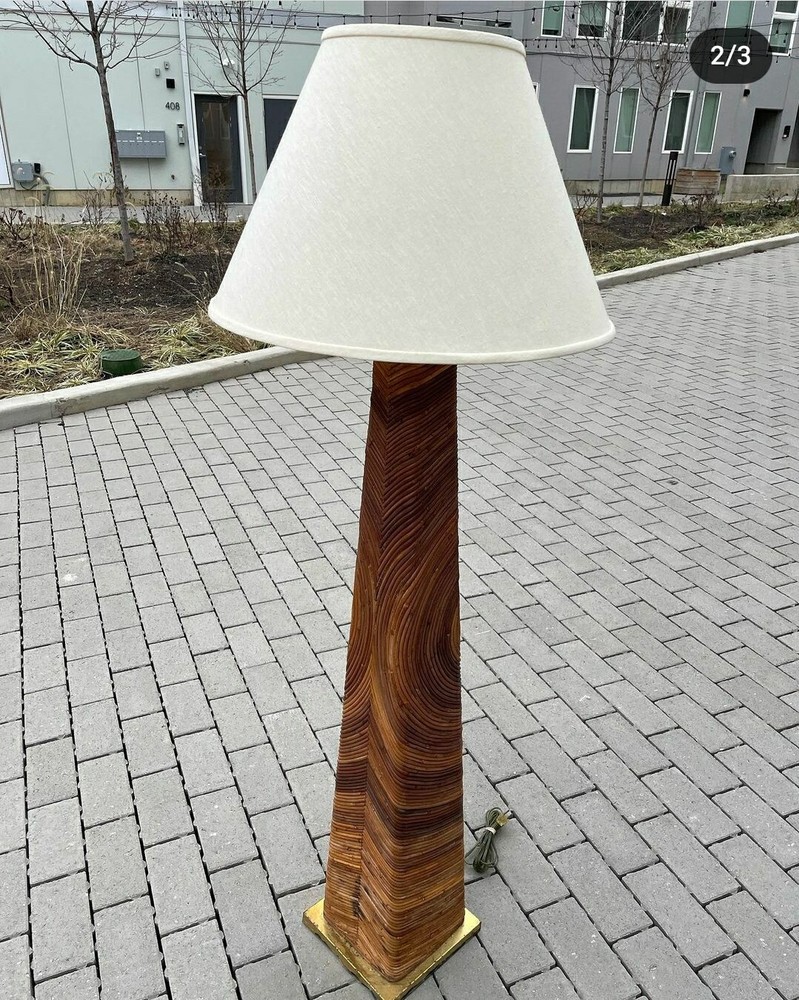 MCM PENCIL REED FLOOR LAMP