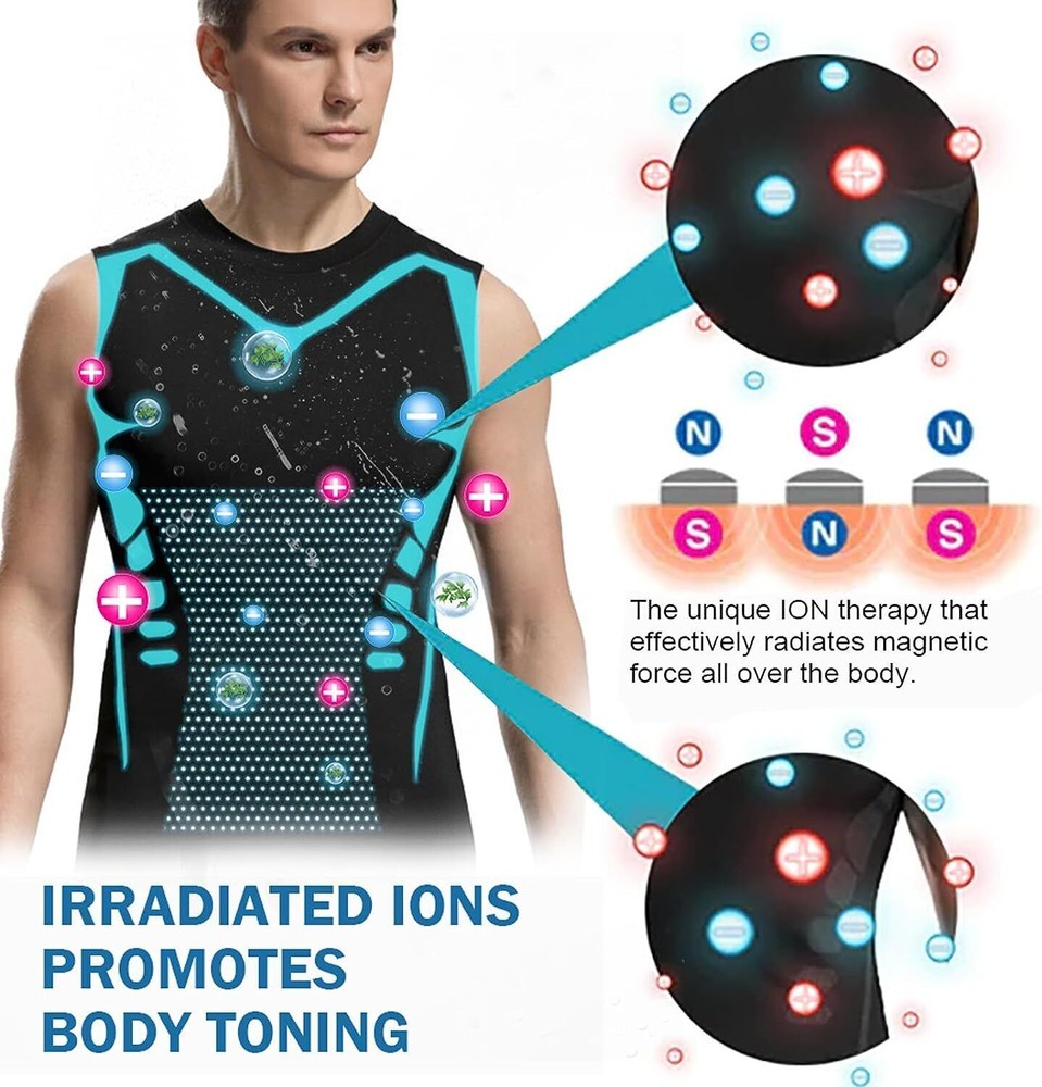 2024 New Version Ionic Shaping Vest, Comfortable and Breathable Ice-Silk Fabric