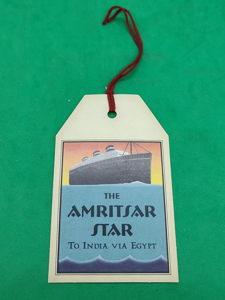 Unused Amritsar Star 1st Class Baggage Tag