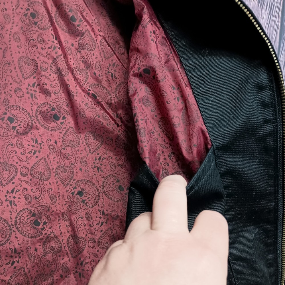 Y2K Spitfire By Dickies Medium Black Jacket With soft Red Skull All Over Pattern