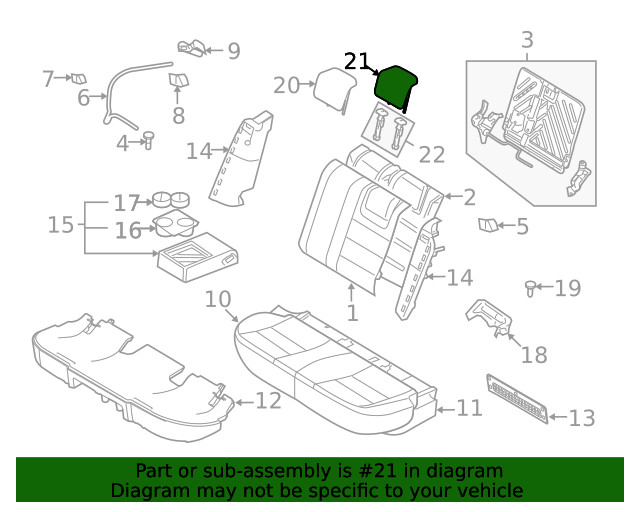 Genuine Ford Headrest AE5Z-54611A08-GC