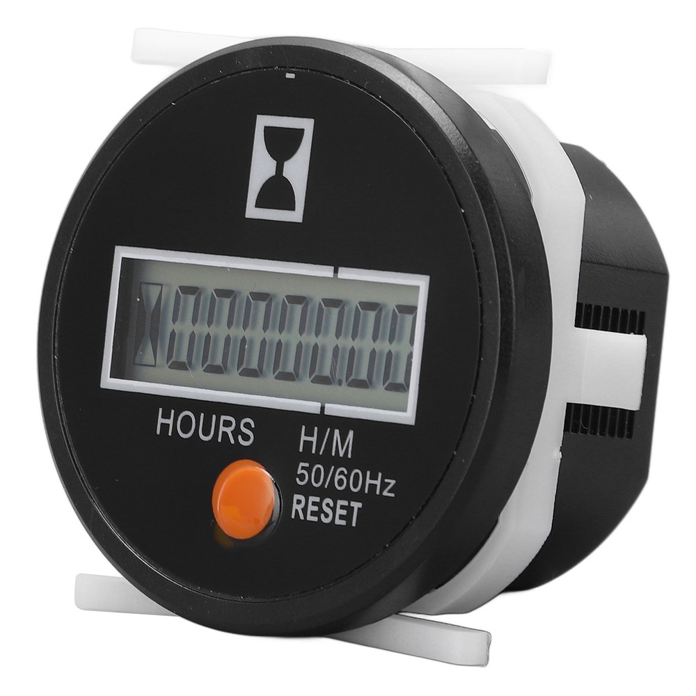 Hot Digital Hour Meter Mechanical Hourmeter Wide Range With Reset Button 24‑240V