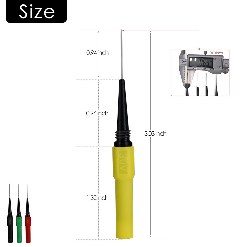 Piercing Clip Test Probe, 0.7Mm Test Probe Pins, Non-Destructive Insulation Wire