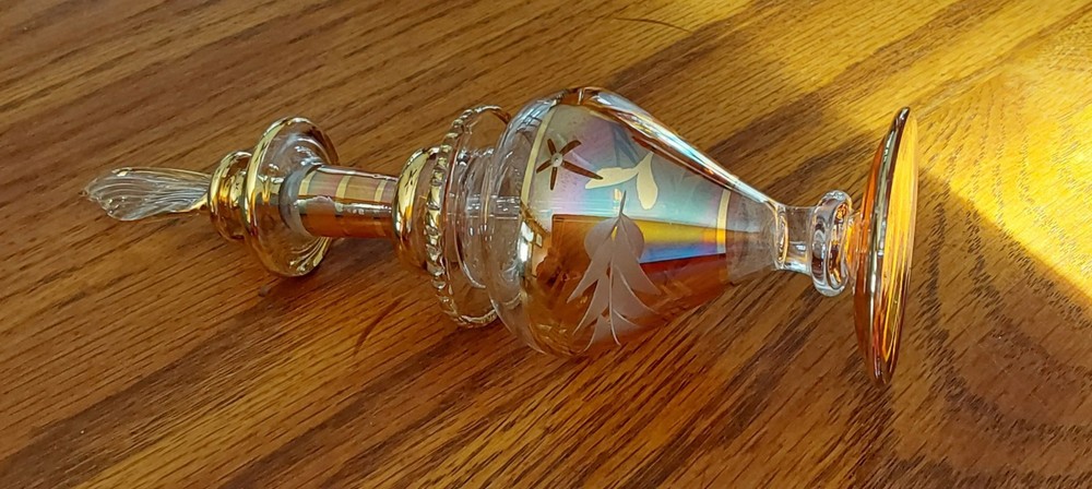 Dainty Glass Amber Perfume Bottle