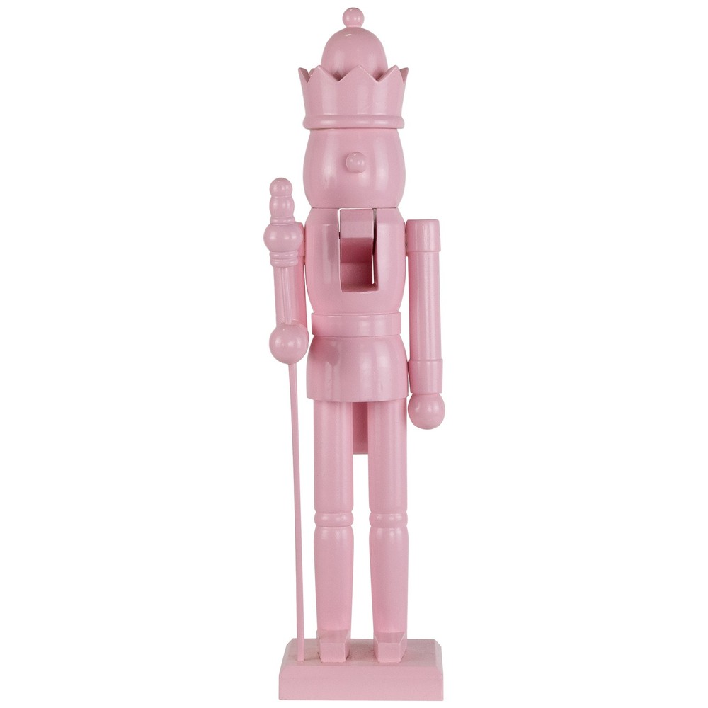 Northlight Nutcracker King with Scepter Standing Christmas Figure - 15" - Pink