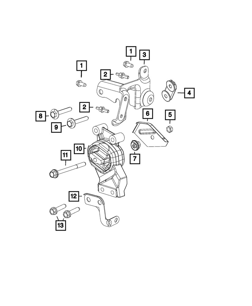 Genuine Mopar Engine Mount Bracket 68526248AB