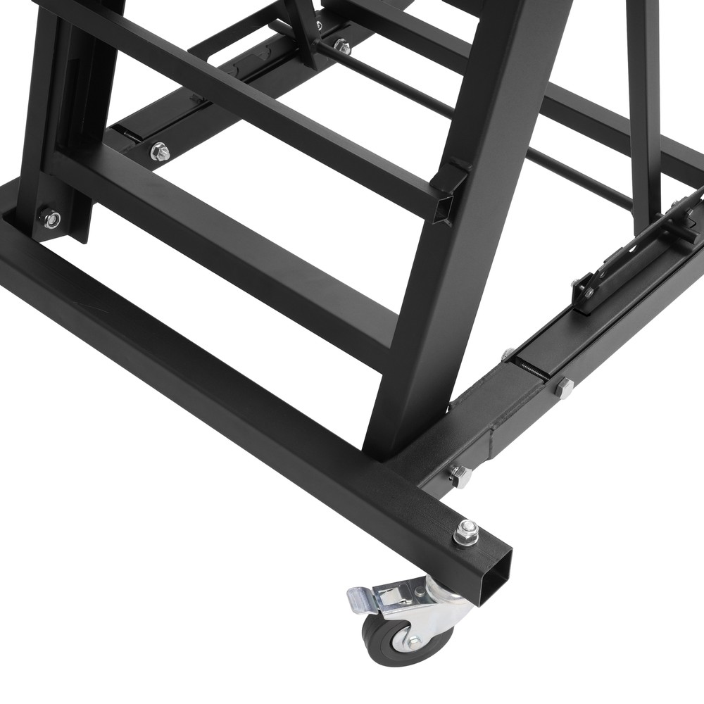 Foldable Topside Creeper Adjustable 48" - 66" Movable Ladder W/ 4 Wheels