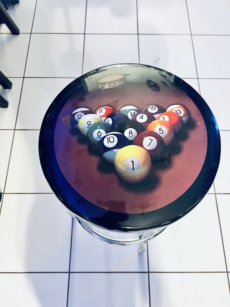 Stool Arcade with Pool Balls Billiard