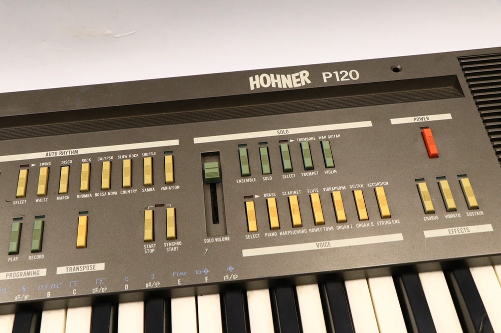 80's Hohner P120 Digital Synthesizer Powers On Most Keys & Functions Work Parts