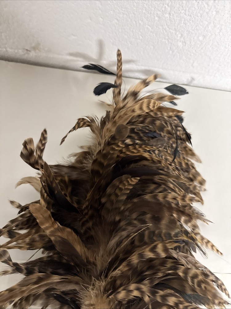 Real Feather Duster with Rope Hook and Wooden Handle