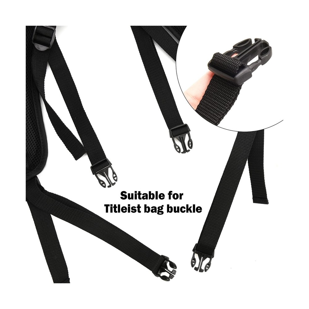 Quick Side Release Plastic Buckle Golf Bag Shoulder Straps Black