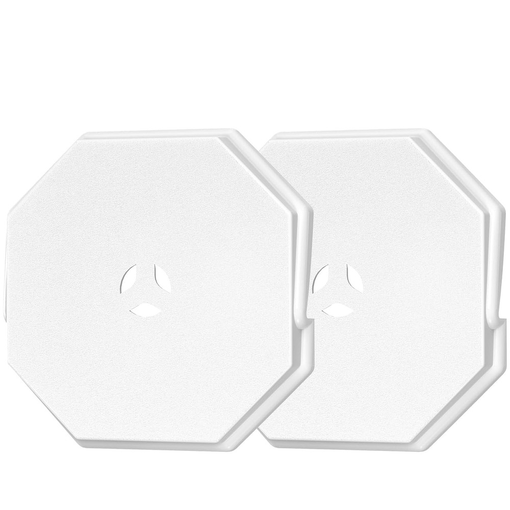 White Siding Mounting Blocks, Easy Install, 2 Pack