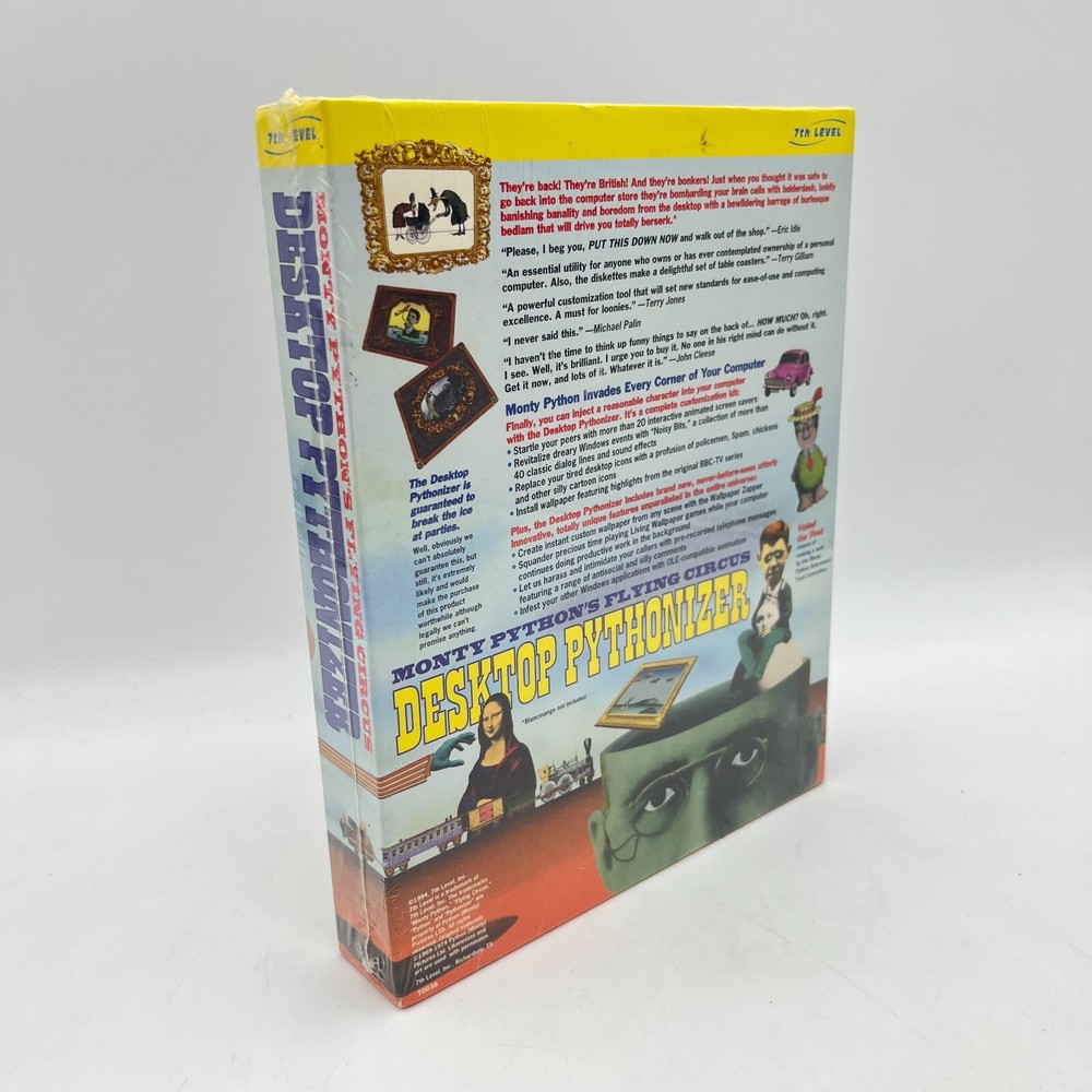Monty Python's Flying Circus Desktop Pythonizer 1994 Floppy Disk Software SEALED