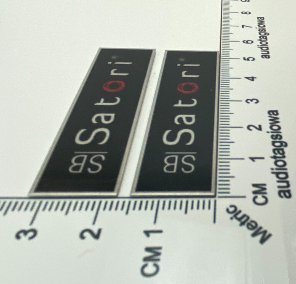 SB Satori Speaker Grill Badges Pair Custom Made Aluminum