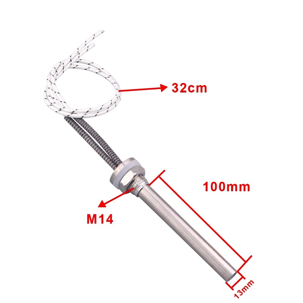 36V/48V/60V/72V DC Cartridge Heater M14 Solar Water Heating Element 200W / 500W