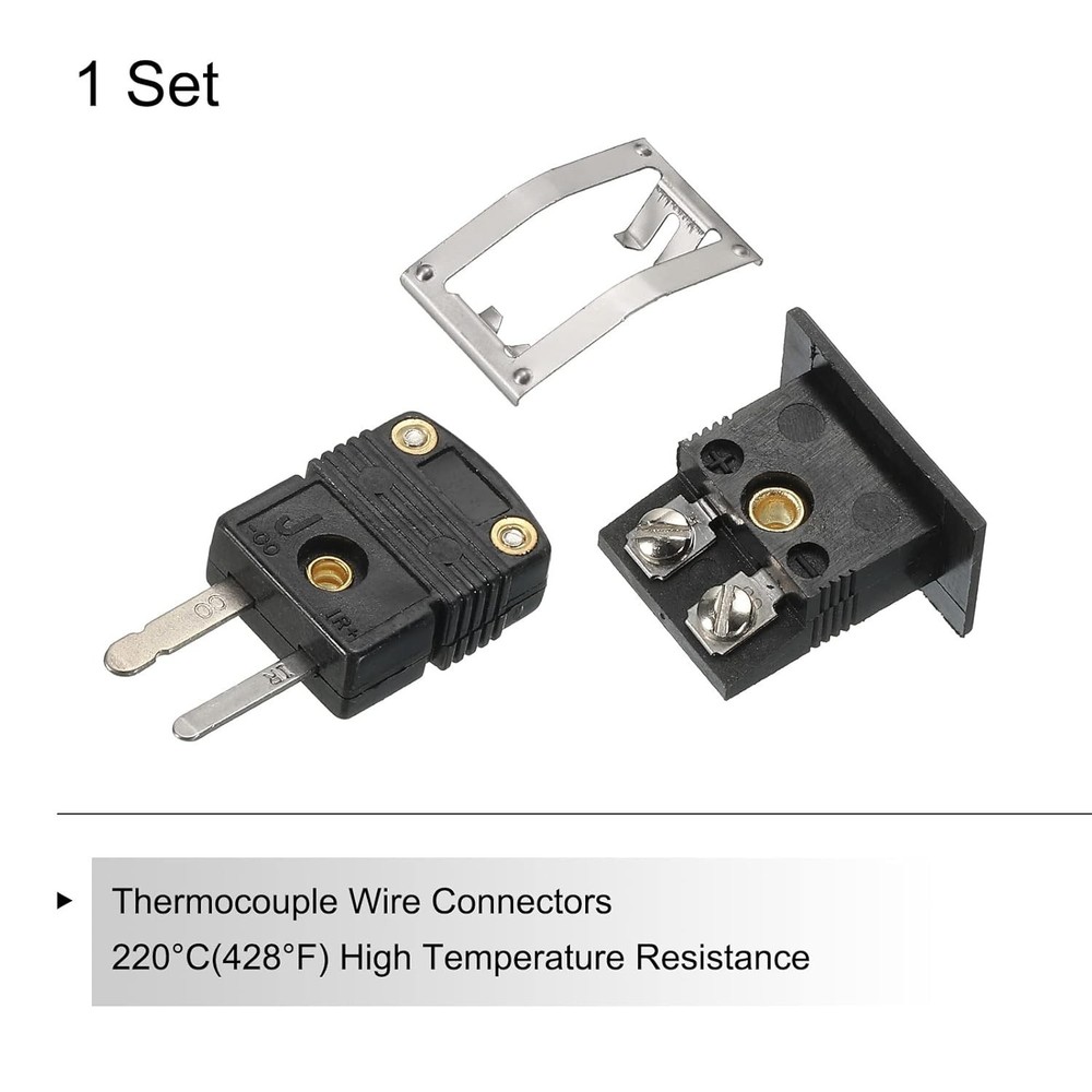 Reliable Mini J Type Thermocouple Connector - 220°C Screw-In Mounting Solution