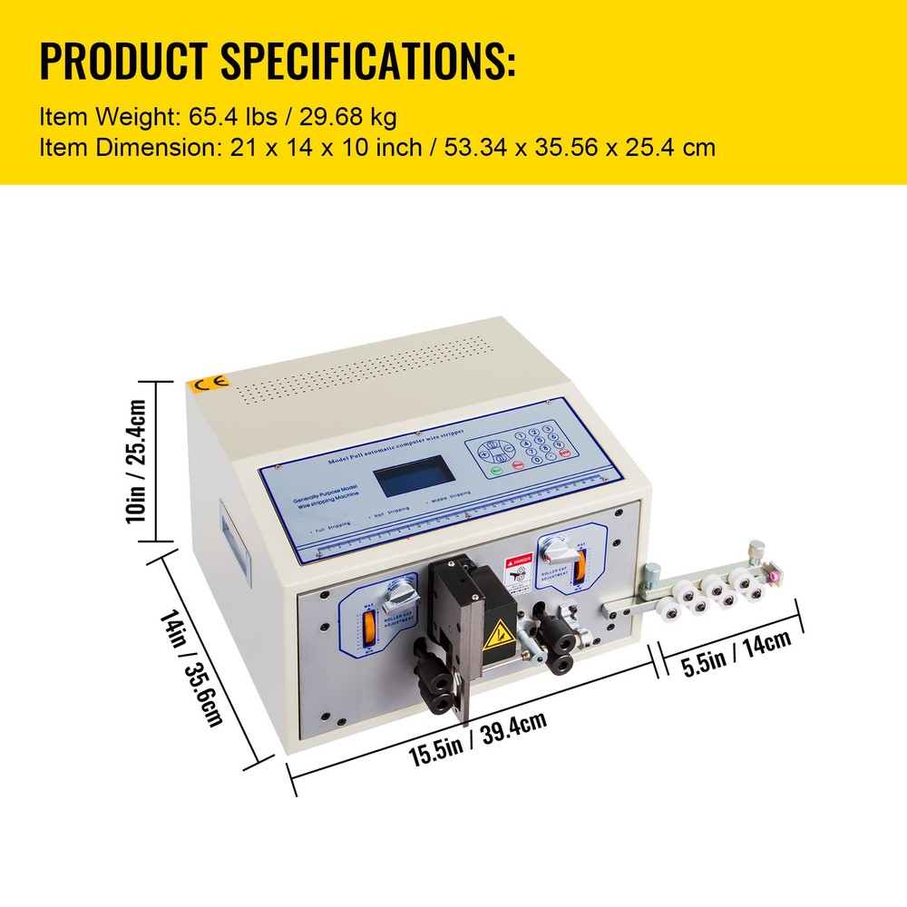 Automatic Computer Wire Stripping Machine Stripper 0.1-4.5mm² CE Cutting Peeling