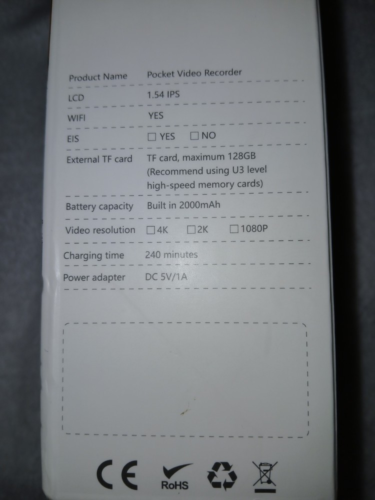 Pocket Video Recorder Camera With Rotating Head