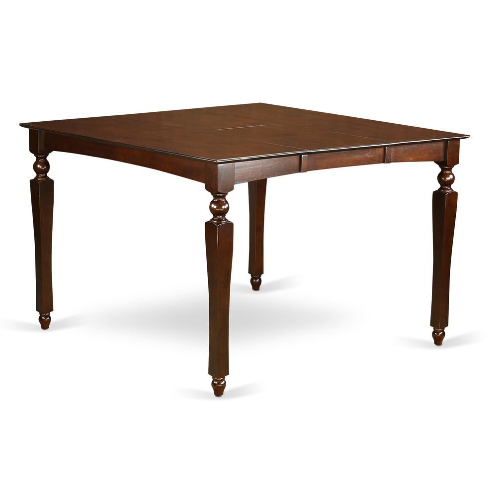 CHEL7-MAH-C 7 Pc pub height set- Square Counter height Table with 6 Stools