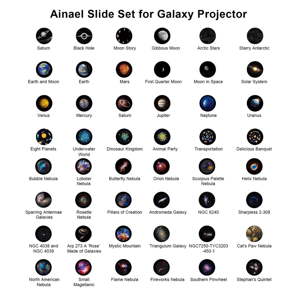 Galaxy Projector Disc – Ultra HD Projector Slide, Compatible Galaxy Projector...
