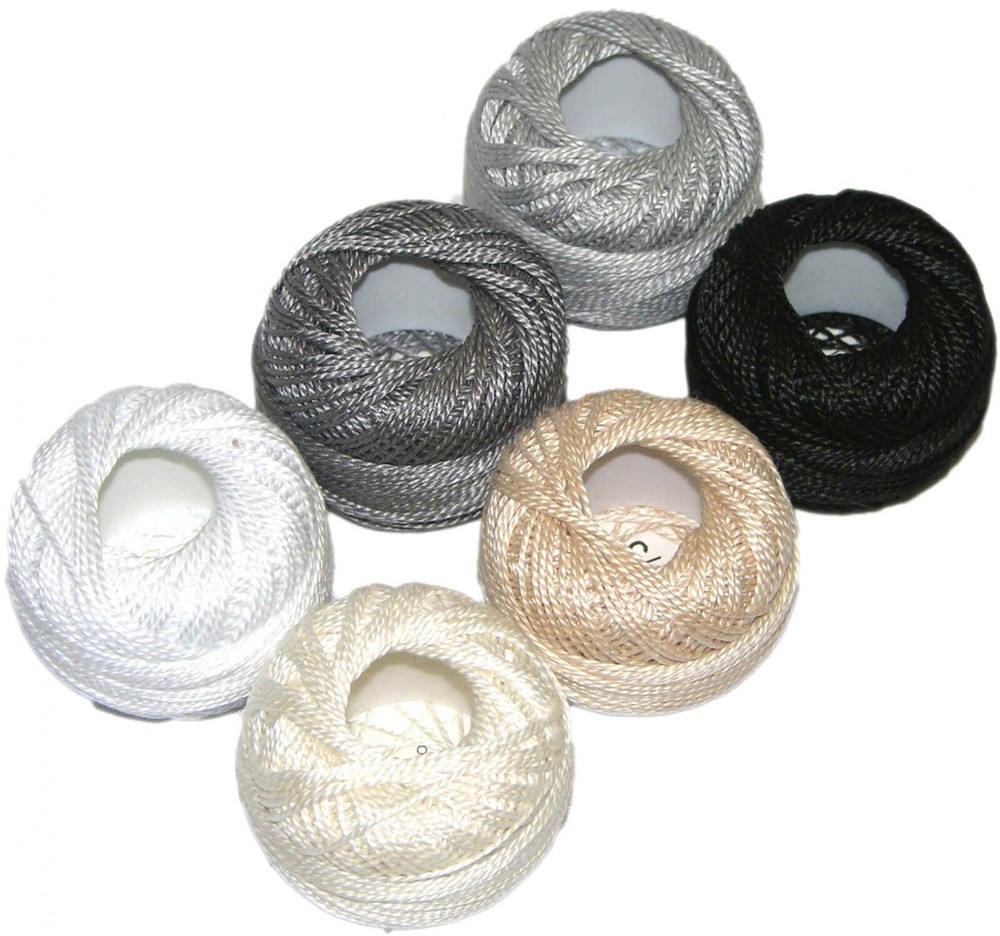Presencia Pearl Cotton Size 12 Sampler Pack Neutral