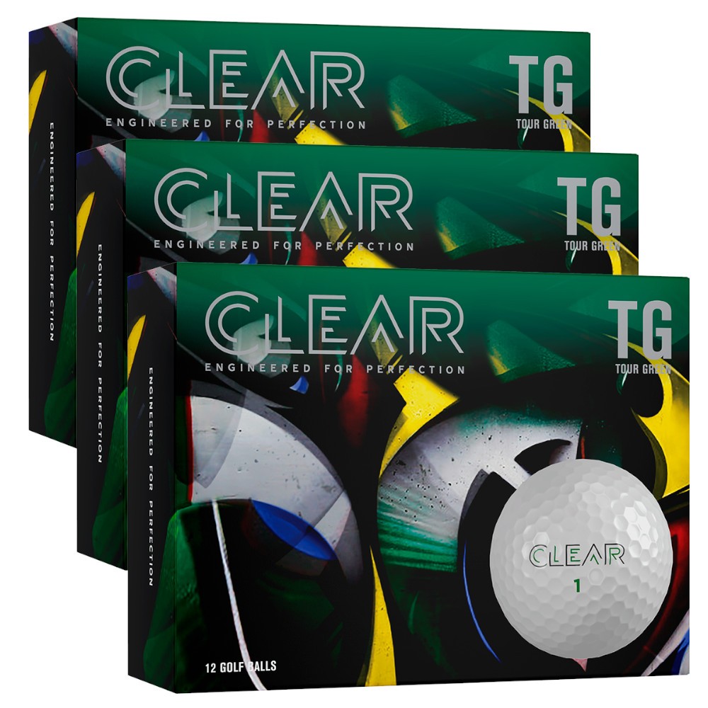 Clear Tour Green Golf Balls - White - 3 Dozen Bundle