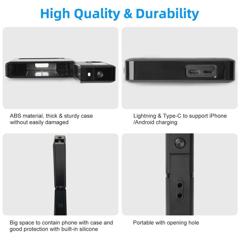 Phone Lock Box with Timer, 90 Day Battery, Quiet Mode, iPhone/Android Compatible