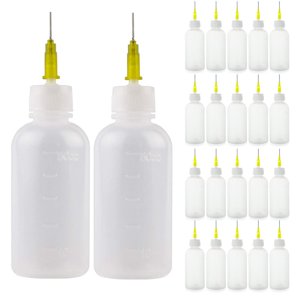 50ml Precision Applicator Bottles, 20PCS Needle Tip Squeeze Bottle Small Squeeze