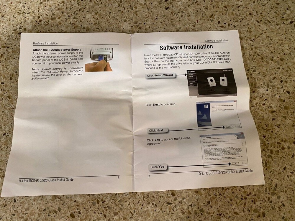 D-Link DCS-920 Wireless Security System Wireless G Internet Camera Open Box Only