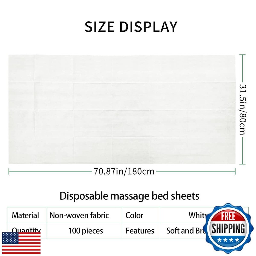 YEEOZOE 100PCS Disposable Bed Sheets, Disposable Massage Table Sheets, Dispos