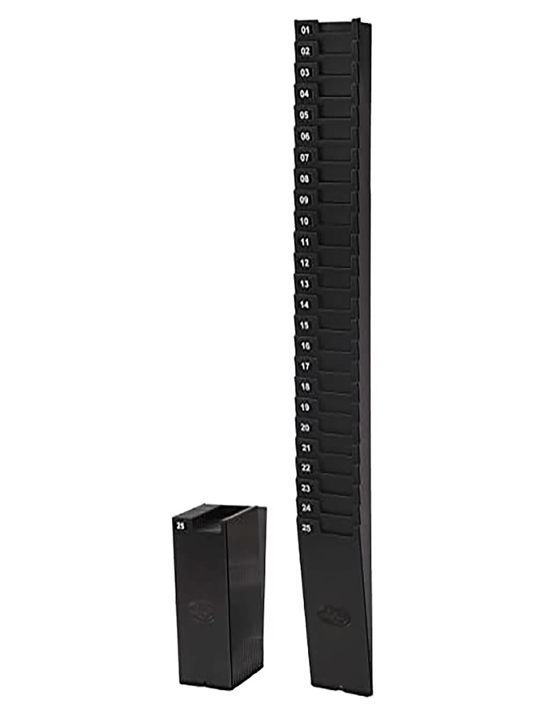 Time Card Rack Expandable System, 25 Pockets, Durable Construction with Mount...