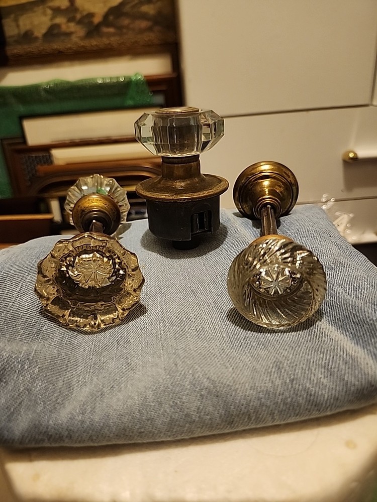 Antique Glass/Crystal Doorknobs