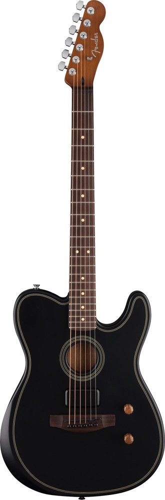 Fender Acoustasonic Standard Telecaster A/E Guitar, Solid Spruce Top, Black